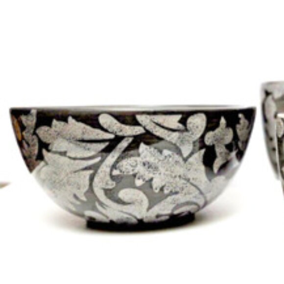 Limited Edition Laurie Gate The Regency Collection Serving/Fruit Bowl RARE Gray - Picture 8 of 9